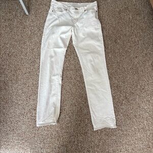 Rock & Republic White Berlin Jeans - Size 10 Mid Rise Distressed